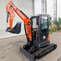 Mini-pelle 3 tonnes fournisseur chenille EPA Euro 5 Yanmar moteur pelle gratuit après vente ferme excavatrice d'occasion prix des machines