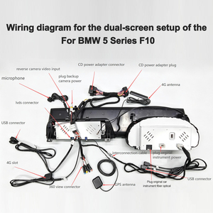 หน้าจอโค้ง 32 นิ้ว สำหรับอัพเกรดรถยนต์ BMW ซีรีส์ 5 F10 ปี 2011-2017 ระบบแอนดรอยด์ ดีวีดี วิทยุ มัลติมีเดีย คาร์เพลย์ พร้อมมาตรวัดดิจิตอล - Product Image 4