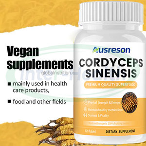 Ausreson OEM murni Cordyceps Sinensis ekstrak kapsul perawatan kesehatan produk suplemen 500mg Cordyceps jamur kapsul - Product Image 5