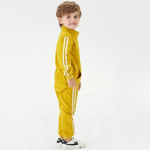 Ensembles de vêtements pour garçons, rayures unies, fermeture éclair personnalisable, décontractés, 2 pièces, ensembles de jogging pour garçons, pantalons, petits garçons, joggers unis, vêtements pour enfants - Product Image 6