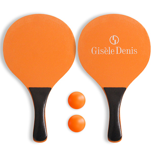 Bãi Biển Chuyên Nghiệp Vợt Tennis Cho Trẻ Em Và Người Lớn Bằng Gỗ Bãi Biển Mái Chèo Tennis Mái Chèo Trò Chơi Bãi Biển Vợt Set - Product Image 1