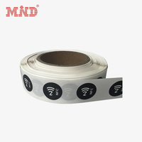 Etiqueta engomada impermeable de NFC NTAG213/NTAG215/NTAG216 13,56 MHz logotipo personalizado regrabable programable para el control del hogar inteligente