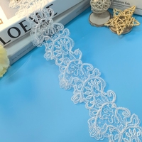 Tissu en maille à motif floral de haute qualité, en dentelle à cils coupés en fil de soie, pour vêtements et sacs écologiques, idéal pour le bricolage