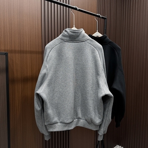 Marque de mode de niche pour hommes, vêtements pour hommes, nouvelle collection hiver 2025, <span class=keywords><strong>pull</strong></span> en <span class=keywords><strong>polaire</strong></span> pour hommes, col semi-ouvert, vêtements tendance pour garçons - Product Image 2
