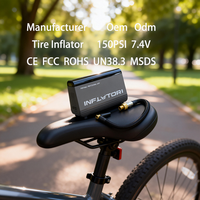 Tomavor Hot Selling 150psi Electric ABS Tire Pump Mini Wireless Inflator Portable Compressor Digital Car Pump Emergency Light