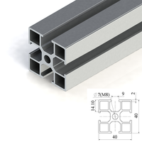 Extrusion de rail profilé en T 40x40 norme européenne CNC en aluminium série 6000-Services de pliage et de soudage de coupe sur mesure