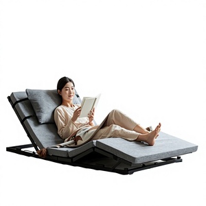 Cadre de lit <span class=keywords><strong>électrique</strong></span> réglable en métal à double moteur avec relevage du dossier, mobilier de chambre intelligent pour la maison - Product Image 1