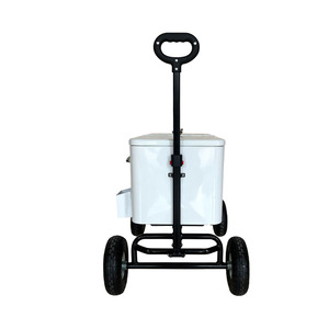 Enfriador <span class=keywords><strong>de</strong></span> Bebidas Metálico Vintage Tipo Carrito, Cubo <span class=keywords><strong>de</strong></span> Hielo <span class=keywords><strong>de</strong></span> Doble Capa, Enfriador <span class=keywords><strong>de</strong></span> <span class=keywords><strong>Cerveza</strong></span> <span class=keywords><strong>de</strong></span> Plástico con Ruedas - Product Image 3