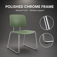 Chaise de conférence moderne empilable multifonctionnelle avec dossier à bascule 3 positions, réglable, confortable, robuste, pieds solides, chaise de bureau en PP