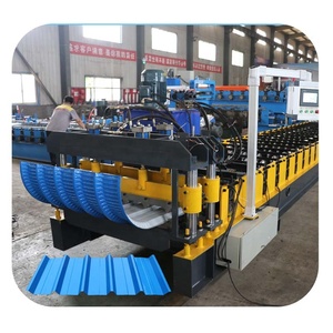 Machine de profilage et de cintrage intégrée pour tôles de toiture, composants de haute qualité, PLC et moteur pour un contrôle de précision. - Product Image 3