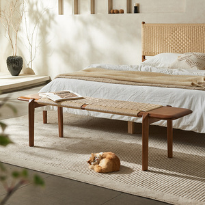 <span class=keywords><strong>Banco</strong></span> Moderno para Entrada, para Cambiar Zapatos, Estilo Nórdico, de Madera Maciza, Mueble de Dormitorio, <span class=keywords><strong>Banco</strong></span> Largo para Pie de Cama - Product Image 2