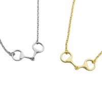 Vente en gros Best Seller Snaffle Bit Colliers Fer à cheval Charme Cheval Acier inoxydable 316L Sans ternir Collier équestre Bijoux