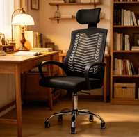 Chaise de bureau ergonomique avec fonction de réglage en hauteur, chaise de conférence de style moderne, chaise à ressorts en maille abordable