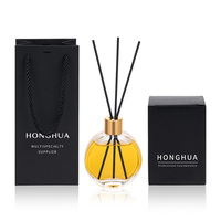 Vente en gros de flacons diffuseurs d'huiles essentielles en verre transparent de 100 ml avec boîte cadeau élégante pour la maison et les spas