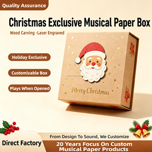 Boîte musicale d'<span class=keywords><strong>anniversaire</strong></span> en papier <span class=keywords><strong>personnalisée</strong></span> de luxe, <span class=keywords><strong>chanson</strong></span> <span class=keywords><strong>personnalisée</strong></span>, s'ouvre pour jouer de la musique pour une fête surprise - Product Image 1