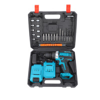 Perceuse à percussion sans fil multifonctionnelle industrielle au lithium, rechargeable, à moteur à balais, à vitesse variable, pour bricolage domestique