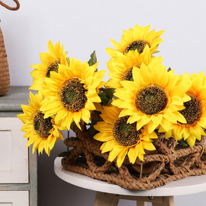Ramo de Girasoles Artificiales de 85 cm, Flor de Seda de Alta Simulación, Decoración para el Hogar, Accesorios de Fotografía - Product Image 5
