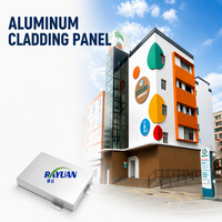 Panneau de bardage en aluminium moderne de forme personnalisée, résistant aux intempéries, pour façade métallique de hôpital, bâtiment public, centre commercial, hôtel
