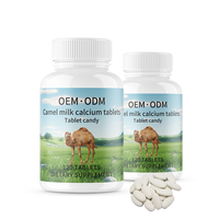 Comprimés de calcium au peptide vert de haute qualité OEM, au lait de chameau, pour l'énergie, complément alimentaire sain, comprimés à croquer, 2 comprimés par dose
