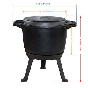 <span class=keywords><strong>Olla</strong></span> de Hierro Fundido Esmaltada con Soporte, la Más Vendida, para Cocinar al Aire Libre, para el Mercado de Polonia y la UE, Venta al Por Mayor - Product Image 3