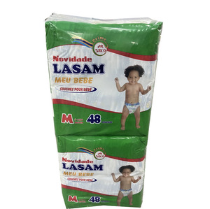 Vente en gros de couches jetables pour bébés Lasam, Grade A, douces pour le sommeil, avec protection anti-fuites - Product Image 1