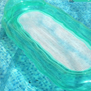 Colchoneta Flotante para Piscina, 160x90 cm, Verde Perla, Inflable, para Relajarse en el Agua - Product Image 3