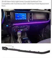 Tira de Luz LED de Neón para Consola Central, Compatible con Ford Bronco 2021-2024, Luz Ambiental para Panel de Control