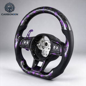 Volant sport en cuir forgé sur mesure avec fibre de carbone et LED, taille de poignée 40 mm pour VW Golf GTI GTD 7 Mk7 7.5 7r R Mk7r Polo JETTA - Product Image 3