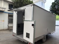 Camion de restauration mobile pour pizzas, chariot à glaces, remorque à hot-dogs et café, camion de boulangerie-concession avec panneaux en fibre de verre renforcée, remorque alimentaire