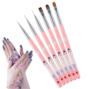Multifunctional Metal Handle Liner Nail Art Brush Soft Nylon Anti Shedding for UV Gel Patterns - Product Image 5