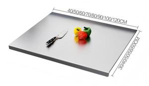 Piano di lavoro Inox <span class=keywords><strong>tagliere</strong></span> <span class=keywords><strong>grande</strong></span> in acciaio inossidabile doppio lato <span class=keywords><strong>impastare</strong></span> pannello di cottura arrotolato ispessito taglieri cucina - Product Image 6