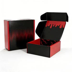 Boîte d'emballage cadeau en carton ondulé avec logo personnalisé, estampage réutilisable, impression UV - Product Image 1