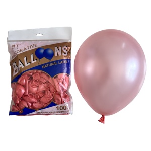 High Quality Low MOQ 10 Bags 10inch 2.2g Pearly Shiny Metallic Gold Silver Rose Gold Latex <b>Balloons</b> Single Custom Logo - Product Image 3