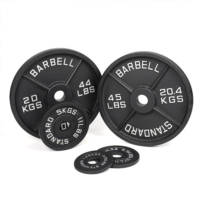 Fitness Barbell Weight Discs Gym Equipment Accessories Weight Lifting Plates Cast Iron Weight Plates for Sale