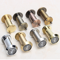 Visionneuse de porte oeil de chat en alliage de zinc moderne avec objectif haute définition 200 couvercle visuel sécurisé grand angle oeil de mouton transfrontalier