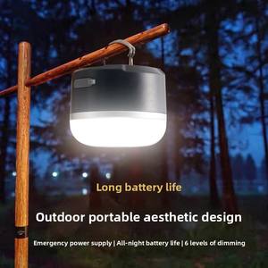 Luz para tienda de campaña al aire libre, incandescente, recargable por USB, PC/ABS, IP65, resistente al agua, repelente de insectos, blanco y negro - Product Image 3