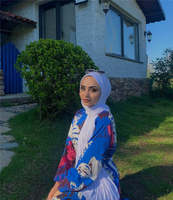 Robe traditionnelle de prière islamique, haut de gamme, vêtements ethniques, dubaï, Ramadan musulman, arabe, imprimé Floral, mousseline, Abaya, Hijab, Robe