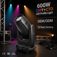 Projecteur de scène professionnel DJ CTO+CMY CRI90 600W BSW à LED mobile, faisceau, spot, wash pour événements et concerts