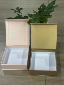 Cao cấp tùy chỉnh màu Hồng cứng nhắc bao bì giấy từ đồ trang sức Hộp quà tặng cho đồng xu cản trở gấp sẵn sàng cho bán buôn vận chuyển - Product Image 2