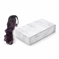 Boîte cadeau rigide à couvercle magnétique recyclée et écologique FUSSEN, doublée de satin, pour les extensions de cheveux et les produits de beauté