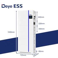 Batterie Deye AI-W5.1-B-ess, système de stockage d'énergie solaire tout-en-un, batterie au lithium Lifepo4 51.2V 100Ah
