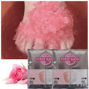 Sal de Baño de Cristal de Mar Muerto con Rosa Natural Pura, Gel Exfoliante para Pies, Paquete de Cuidado Corporal - Product Image 1