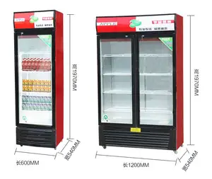 380L 800L 1100L 220V50hz R134a display per frutta e bevande congelatore armadio freddo frigorifero antideflagrante