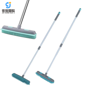 Factory Custom Portable <strong>Cat</strong> Dog Hair Remover <strong>Broom</strong> Convenient PP TPR Adjustable Handle Pet Hair Removal Carpet <strong>Broom</strong> - Product Image 1