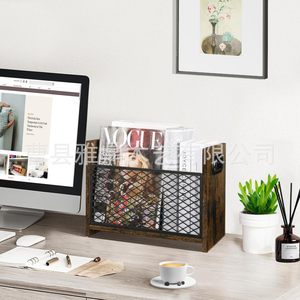 Porte-cartes de bureau en bois transfrontalier, organiseur de documents en bois simple, panier de rangement portable - Product Image 3