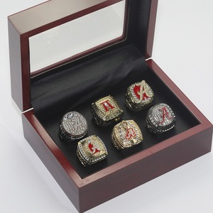 Juego de 6 Anillos Rojos de Campeón, Anillo para Hombre con Diseño Geométrico, Venta <span class=keywords><strong>Directa</strong></span> del Fabricante, Edición de Colección - Product Image 3