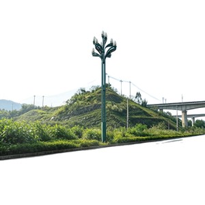 Poste de Alumbrado Público de Estilo Antiguo, Recubierto de Polvo, Duradero, de 3m-6m, Fundido a Presión, Diseño Ornamental de Múltiples Brazos, Impermeable, Cuadrado, con 10 Años de Garantía - Product Image 1