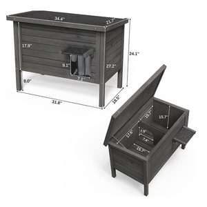 2025 יוקרה בגודל גדול חיצונית לחתולים עץ מלא עם קצף הבית חם עבור חתולים מרובים - Product Image 2