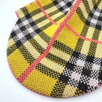 Bonnet en tricot acrylique doux à visière, jacquard à carreaux de luxe, avec broderie tête de mort, pour casquettes streetwear haut de gamme avec logo personnalisé