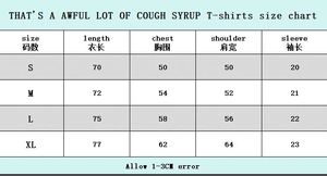 น้ำเชื่อมแก้ไอเยอะมาก คุณภาพเยี่ยม ผ้าฝ้าย 100% เสื้อยืดโอเวอร์ไซส์ทรงหลวม แขนสั้น พิมพ์ลาย สแกนได้ สำหรับผู้ชาย ไซส์ 26 - Product Image 6